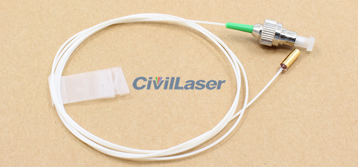 Single Core Optical Fiber Collimator Gold Plated Tube C-Lens APC Connector